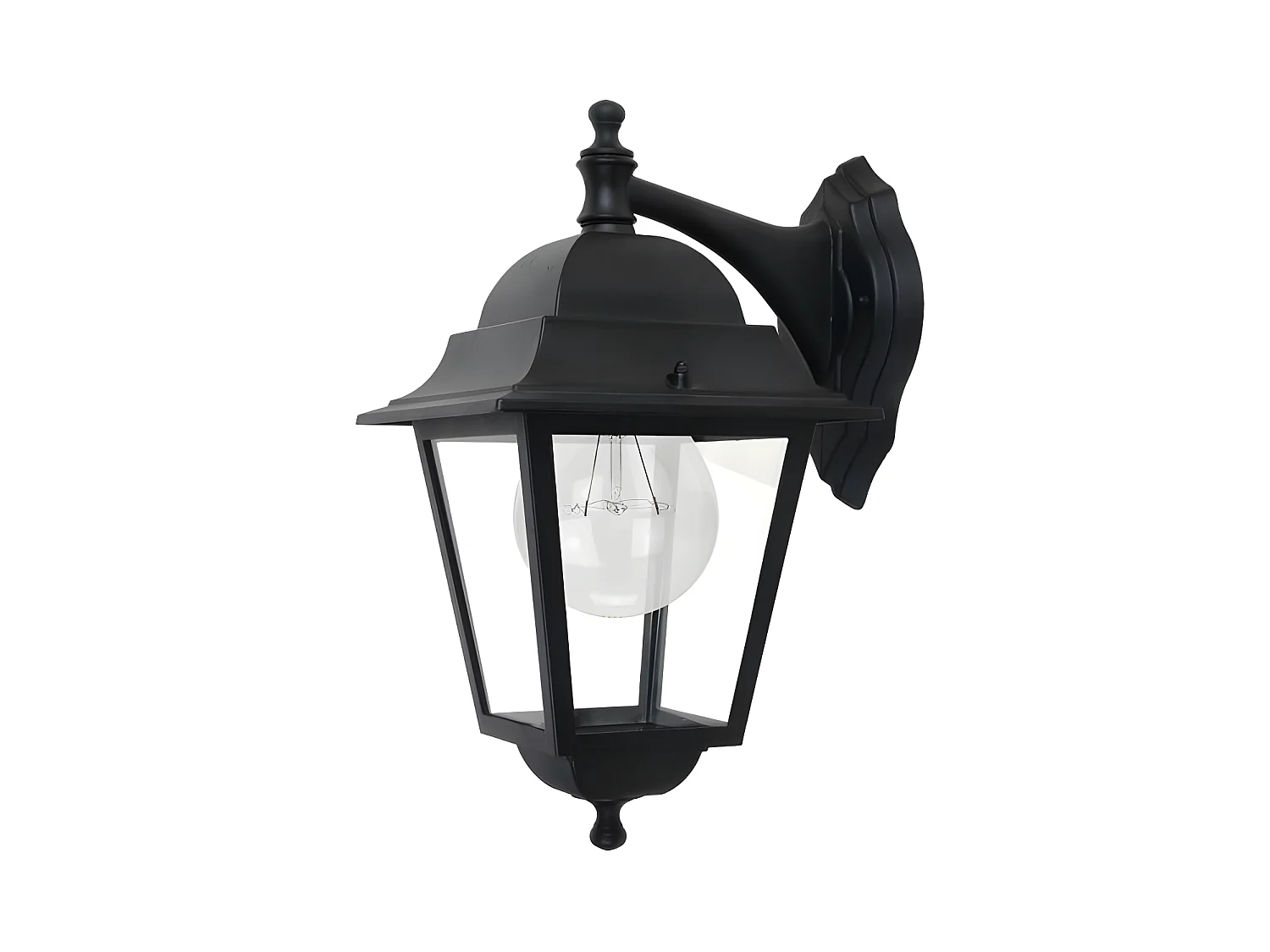 Aplique Para Exterior En Aluminio Modelo Spica Negro