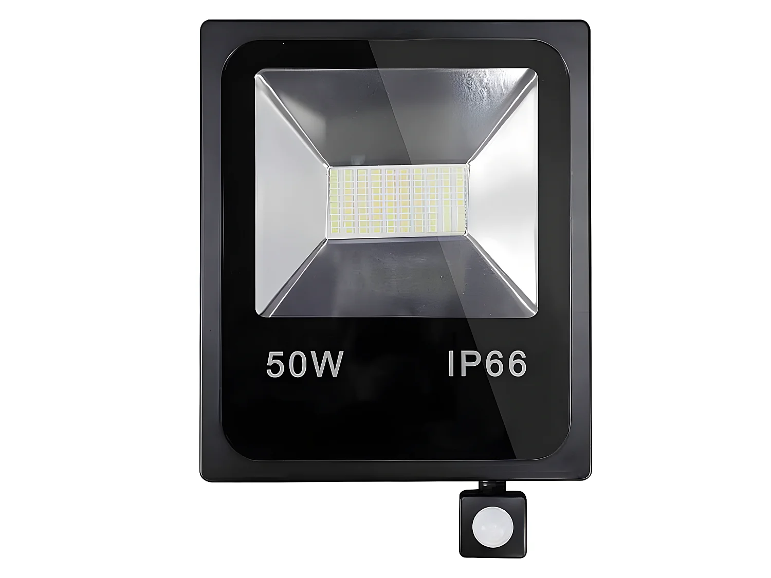 Proiettore esterno LED 50w con sensore Olivino finito Nero FABRILAMP