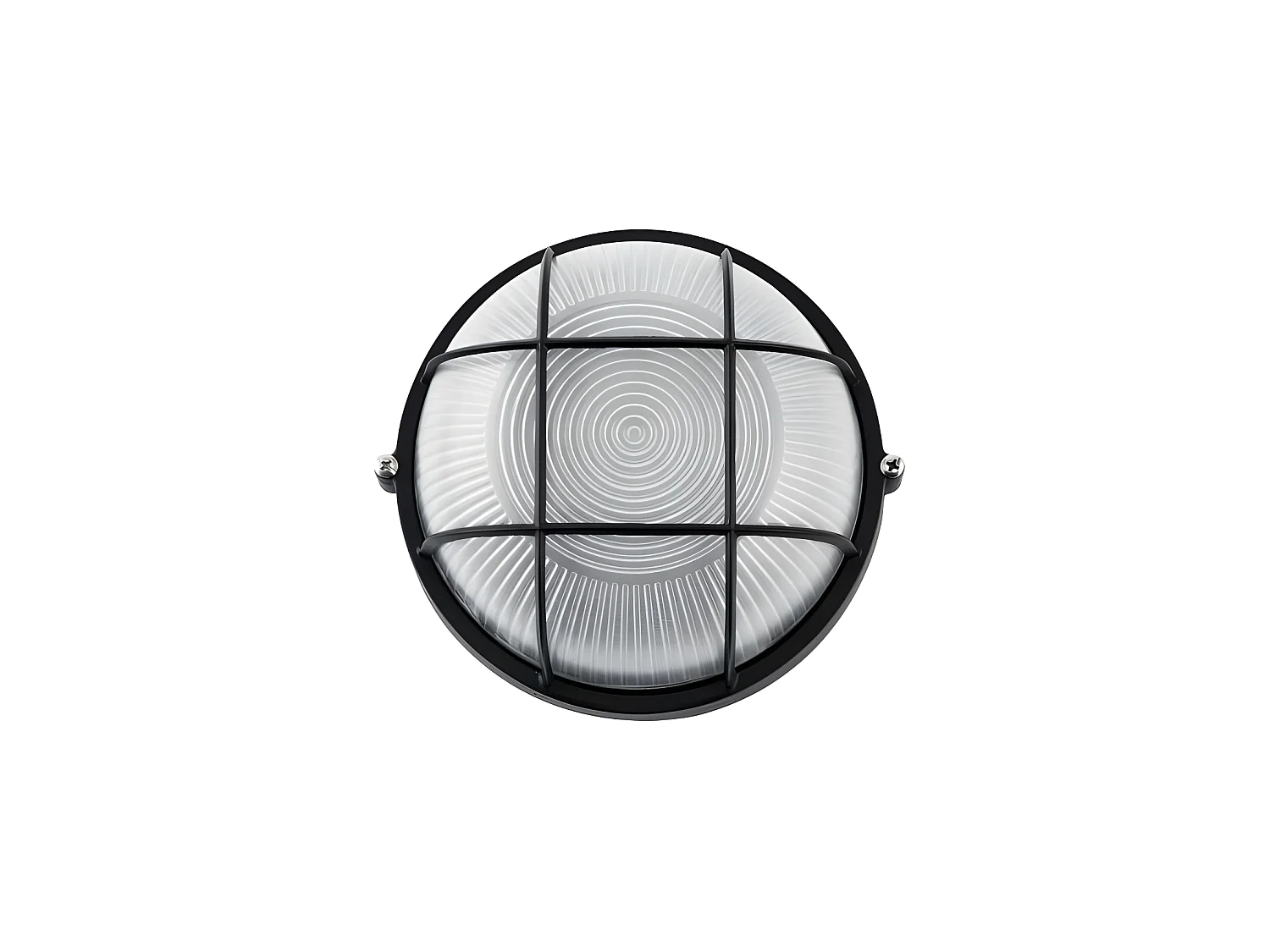 Petite applique ronde modèle APUS en aluminium finition noire FABRILAMP