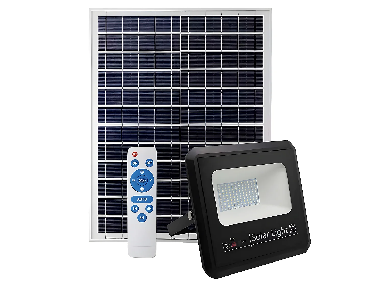 Projecteur solaire Malaquita 60w avec télécommande FABRILAMP