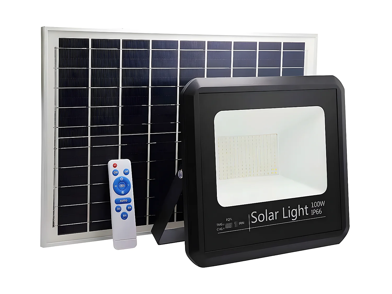 Projecteur solaire Finition 100w Modèle noir Malaquita FABRILAMP