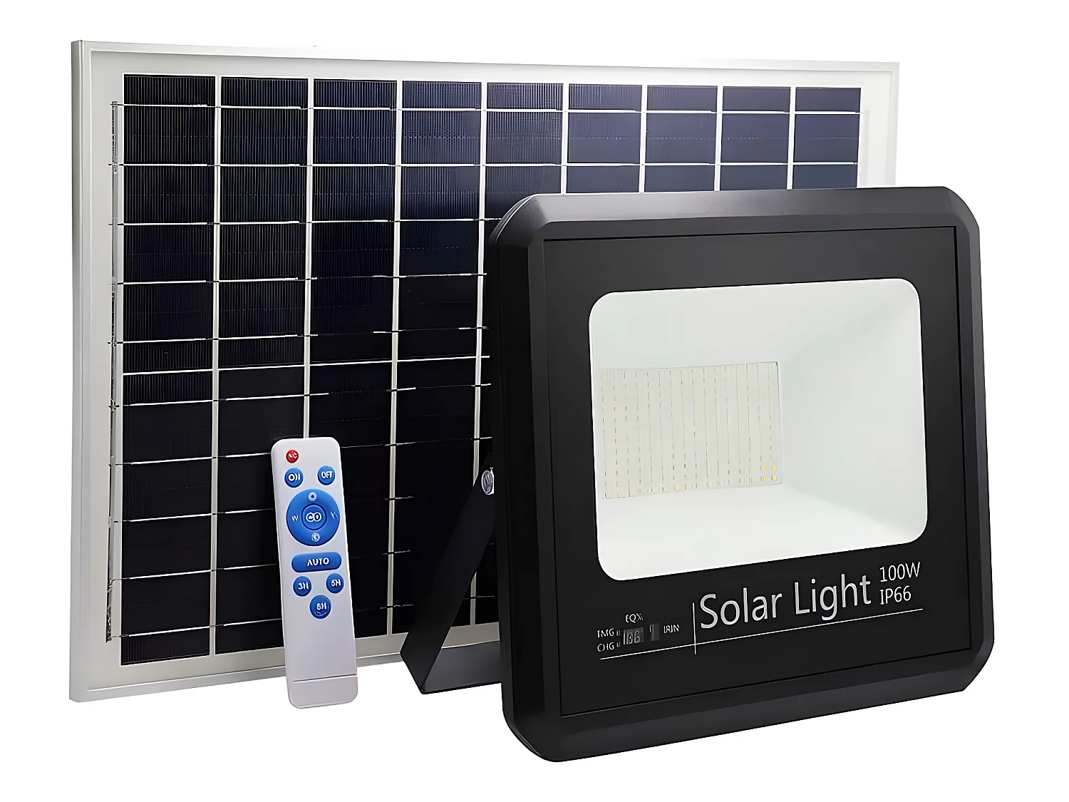 Projecteur solaire Finition 100w Modèle noir Malaquita FABRILAMP