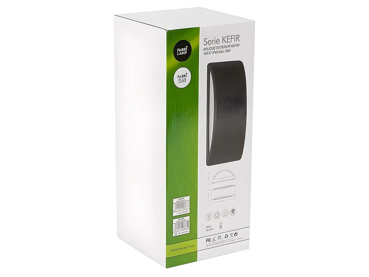 Kefir Extérieur Application finition Polycarbonate gris FABRILAMP