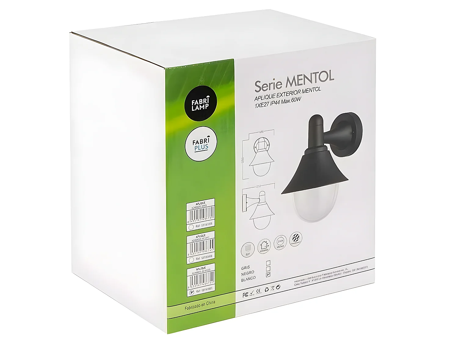 Applicare sul modello del giardino Mentol Gris Ip44 FABRILAMP