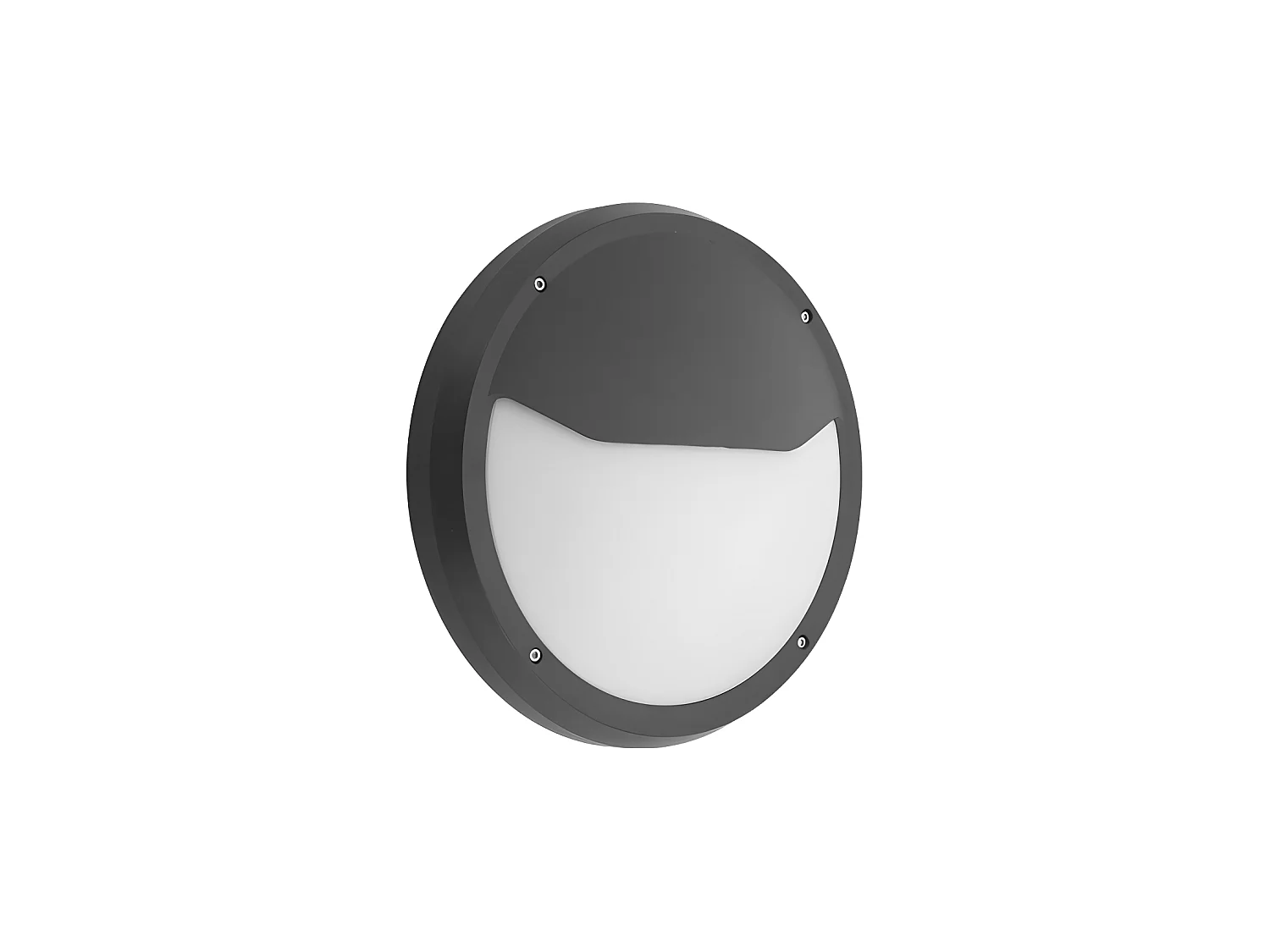 Aplique Circular Para Exterior Coliandro Negro Ip65,