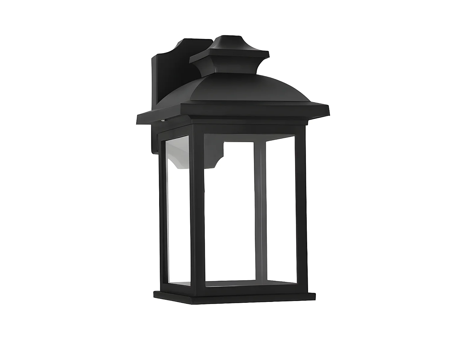 Aplique Alcandia Policarbonato Negro Ip44 Para Exterior,