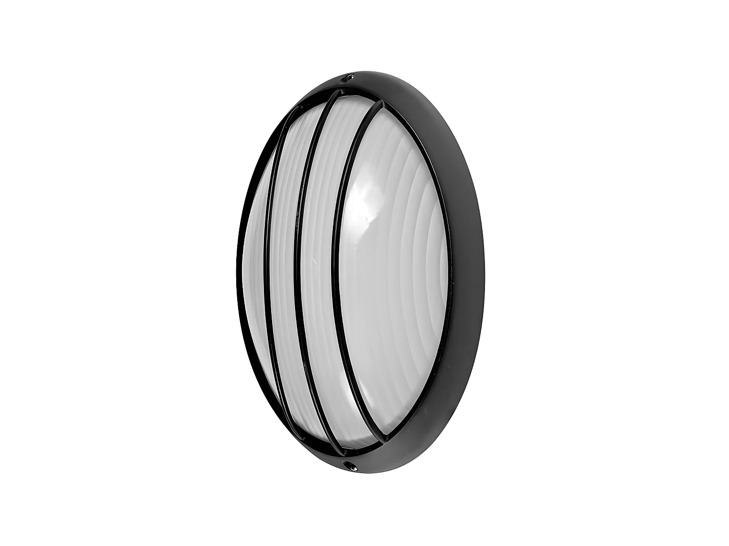 Aplique Ovalado Para Terraza Y Jardin Modelo Aquila Negro Grande