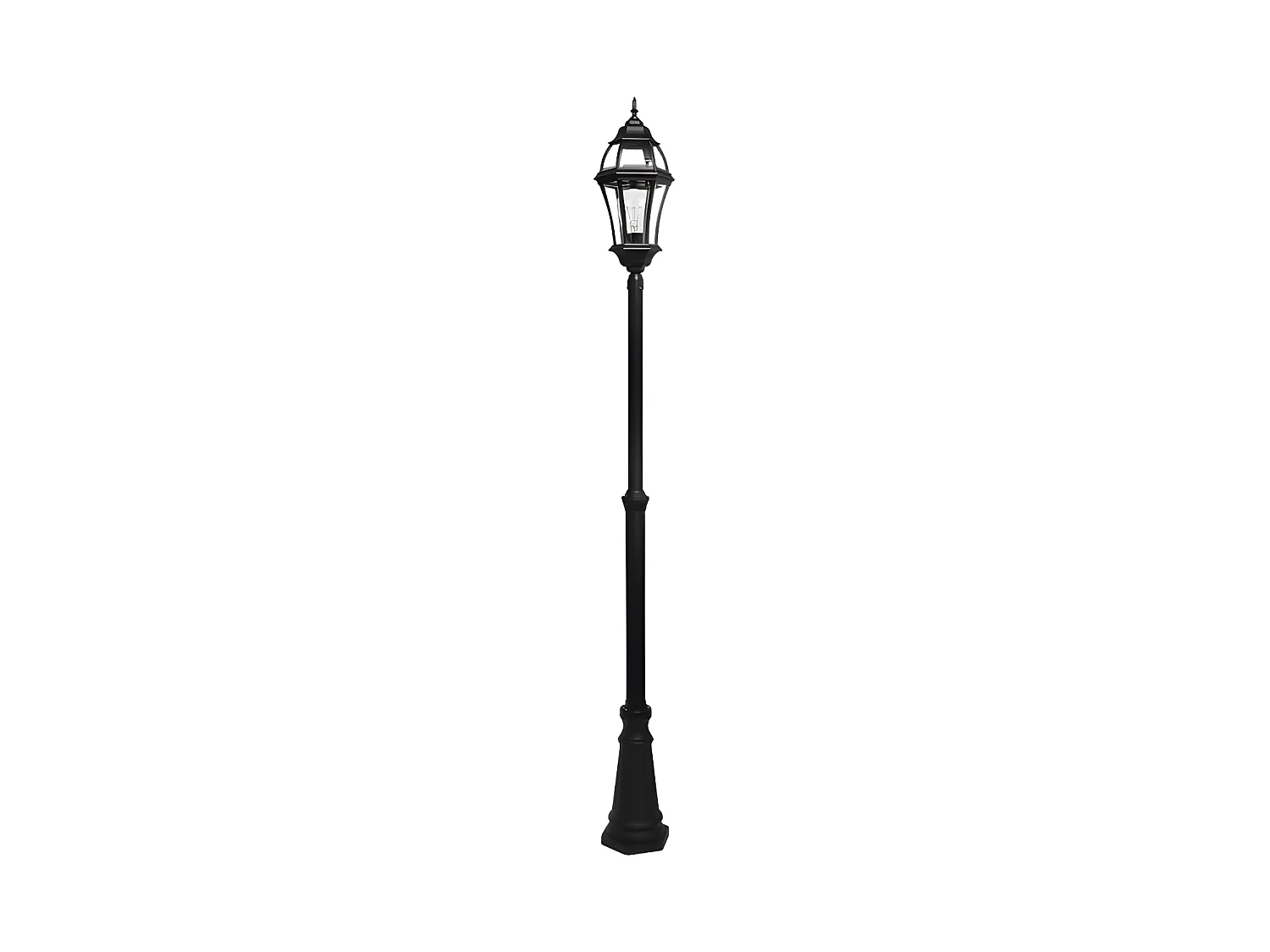 Farola Con Acabado Negro Para Jardin Modelo Becrux  Ip44