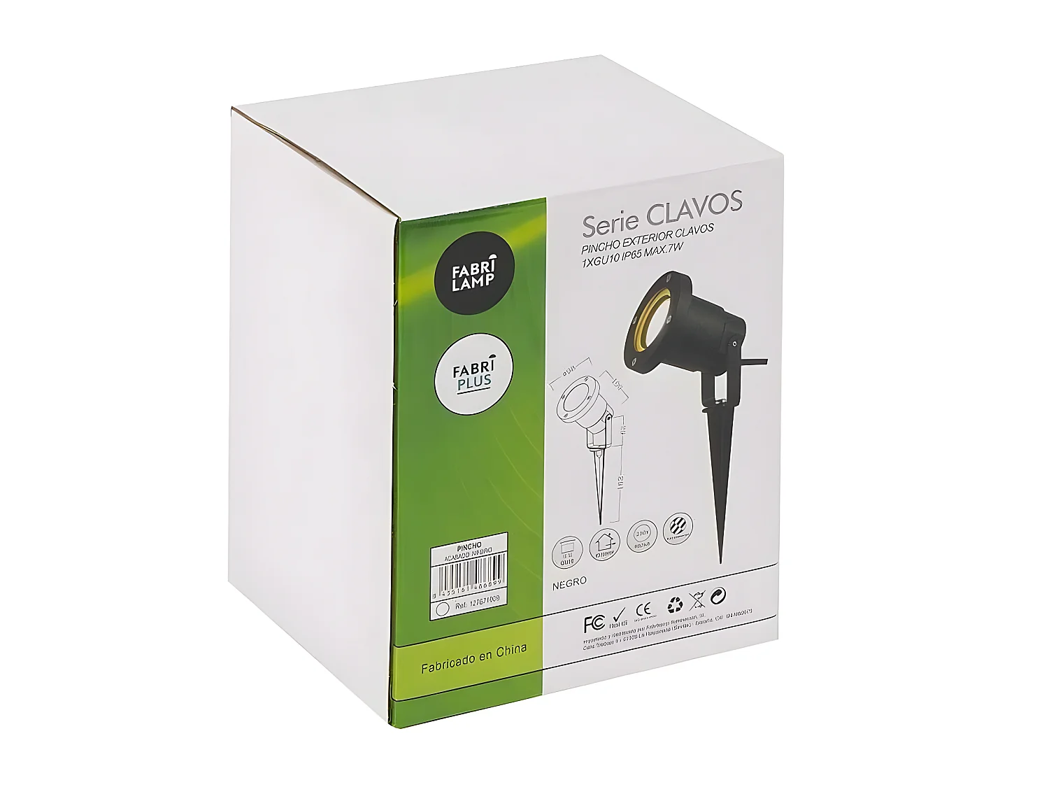 Pincho Para Jardin Negro Modelo Clavos Ip65