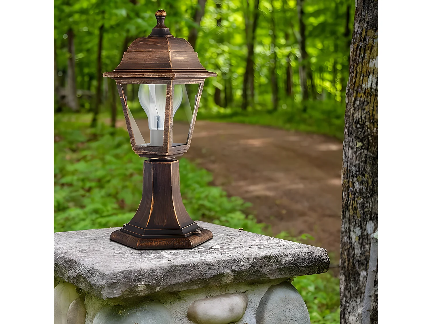 Iluminacion Para Jardin Sobremuro Albahaca Dorado