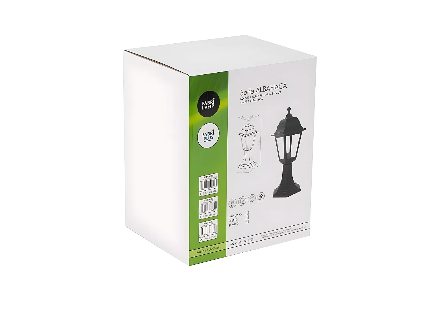 Supermuro Albahaca en finition blanche de 1luz FABRILAMP