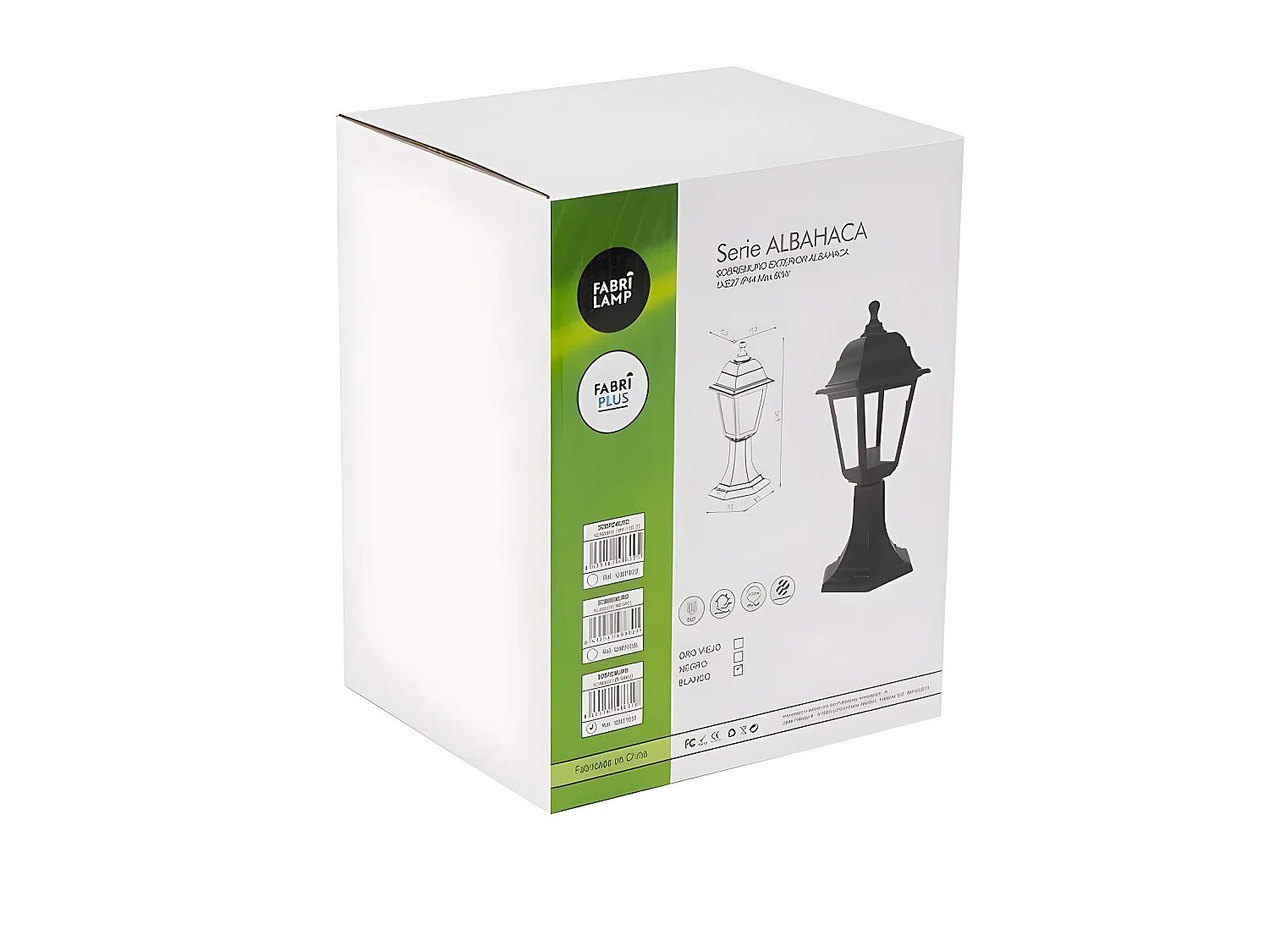 Sobremuro Exterior Modelo Albahaca En Negro Ip44