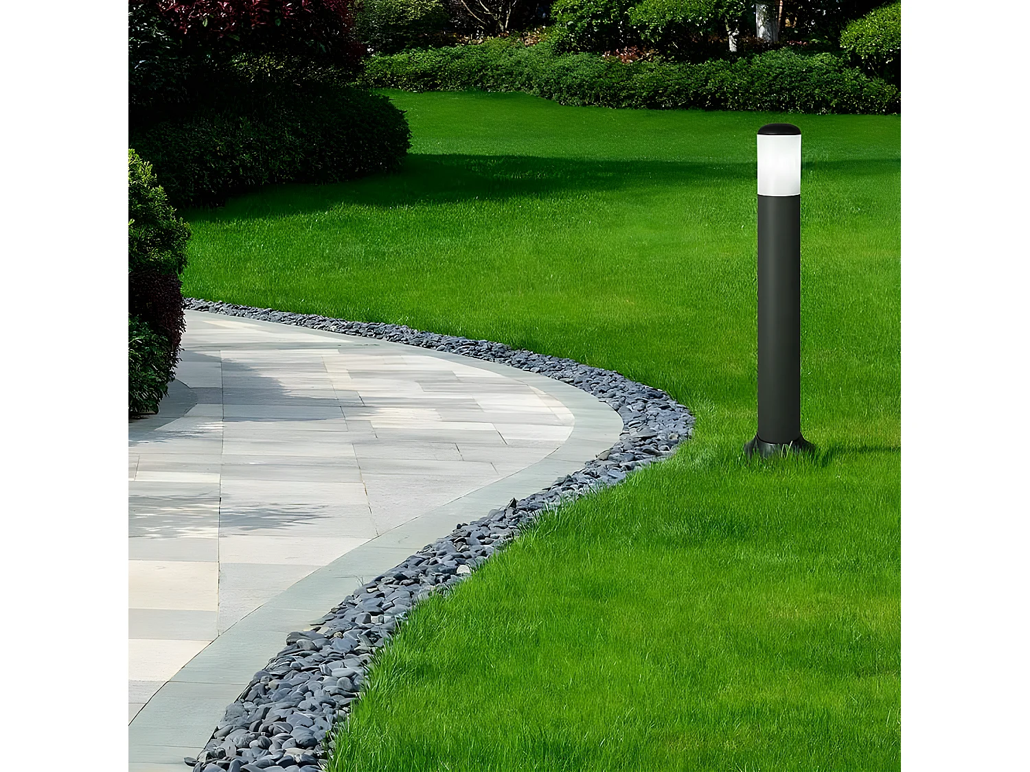 Baliza Para Exterior  Modelo Azafran En Negro  Ip44