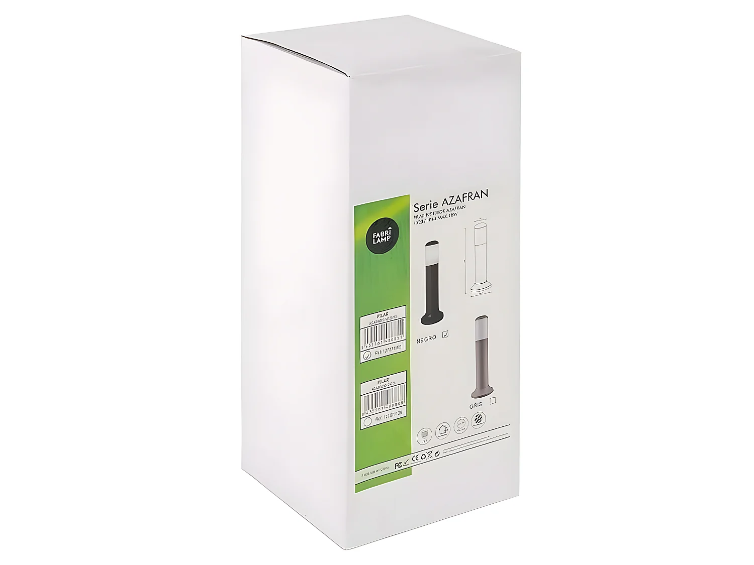 Baliza De 40 Cm Para Exterior  Modelo Azafran  En Negro