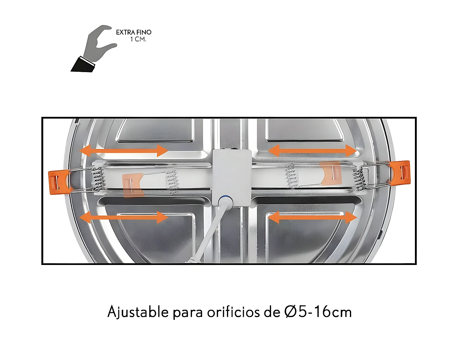 Downlight modèle Lejania de 15w en blanc encastré FABRILAMP