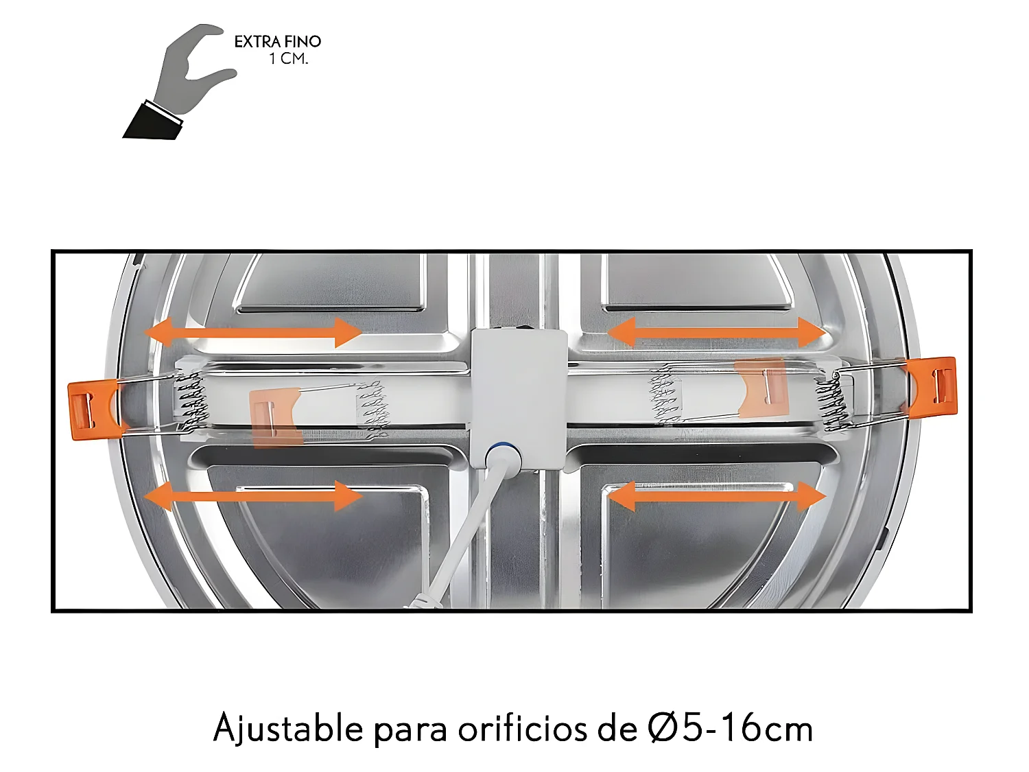 Downlight Modelo Lejania  De 15w En Blanco Empotrar