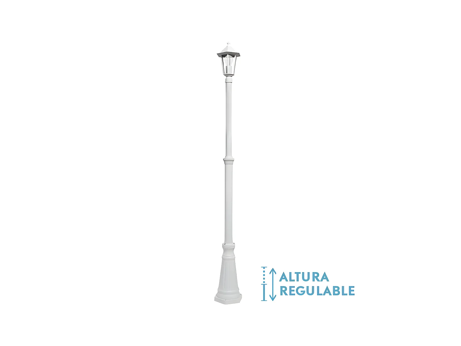 Farola Para Exterior En Aluminio Auriga 1 Luz, Acabado Blanco