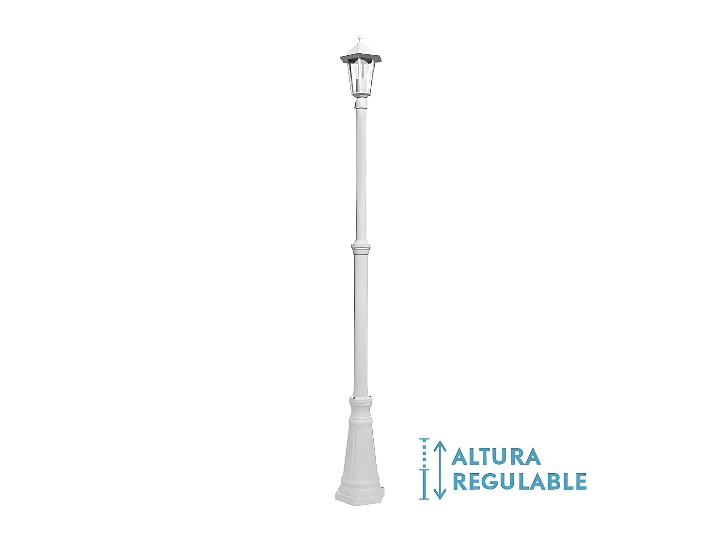 Farola Para Exterior En Aluminio Auriga 1 Luz, Acabado Blanco