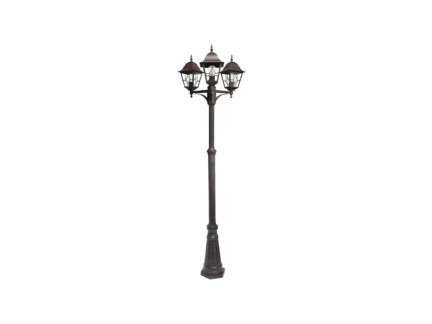 Lampada marrone per giardino BOOTES in alluminio, 3 luci FABRILAMP