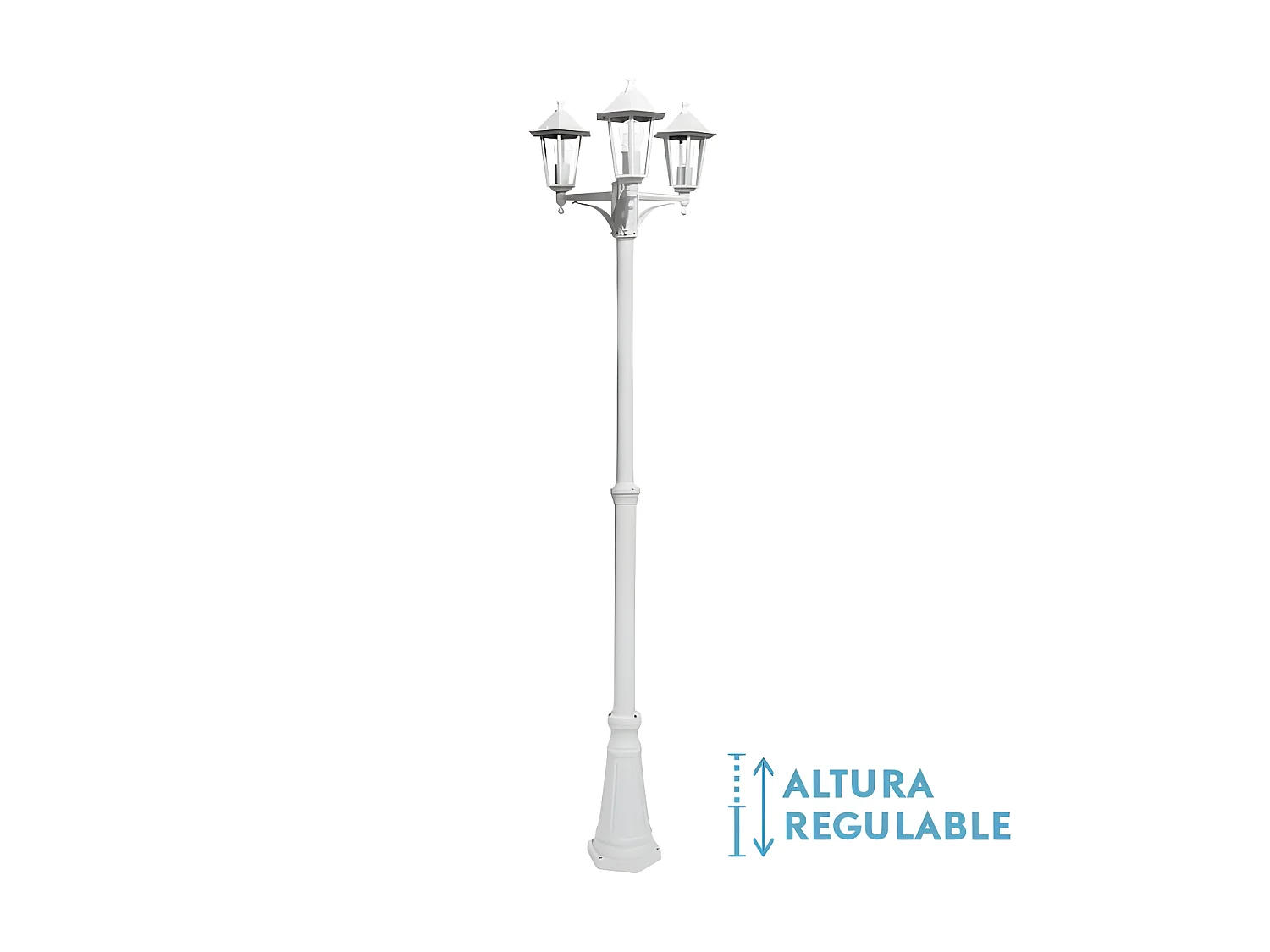 Trois ampoules blanches, modèle en aluminium AURIGA FABRILAMP