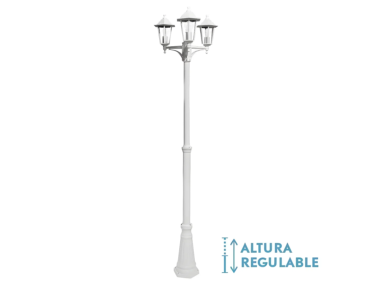 Trois ampoules blanches, modèle en aluminium AURIGA FABRILAMP