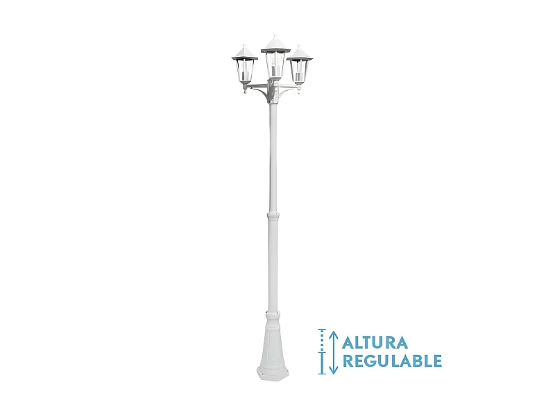 Tre lampadina bianca, modello in alluminio AURIGA FABRILAMP