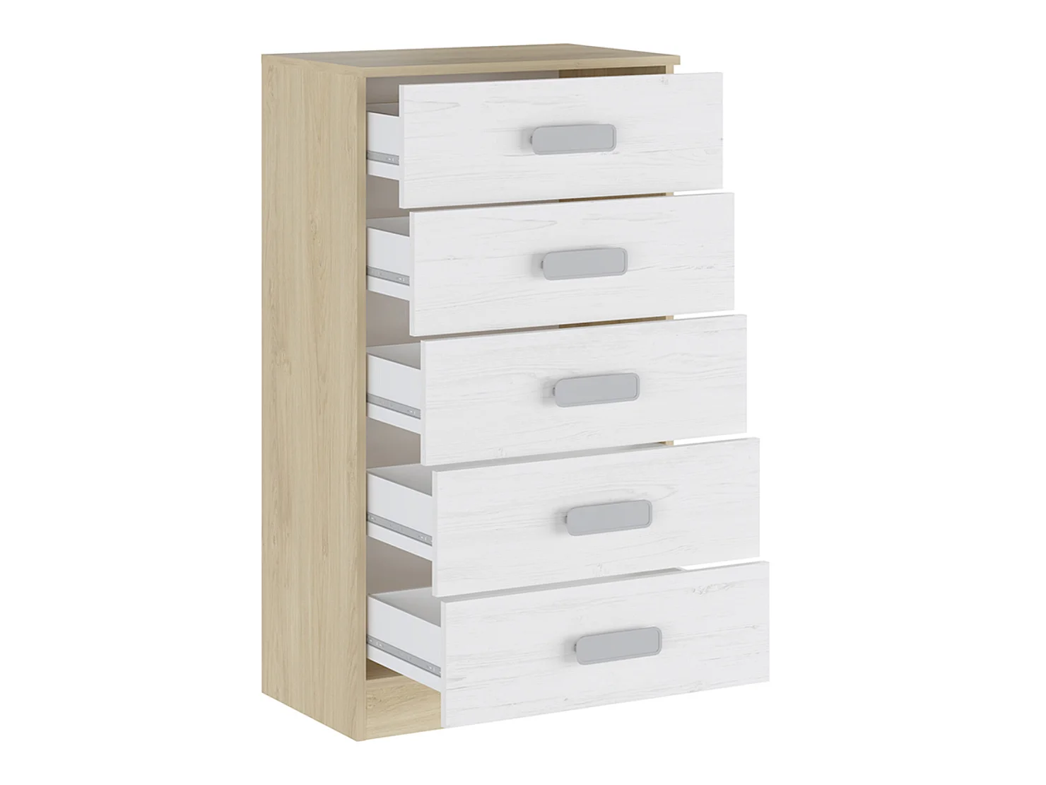 Chiffonnier , meuble de rangement coloris puccini, andersen- Longueur 60 x Profondeur 37,80 x Hauteur 108 cm