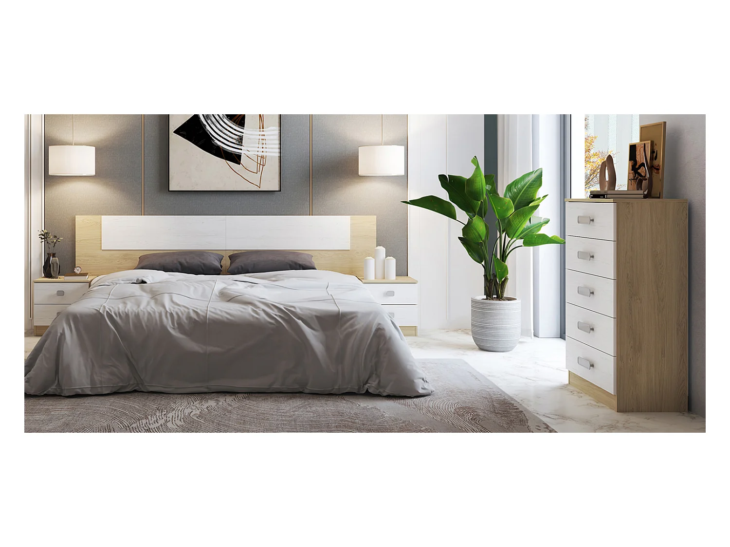 Chiffonnier , meuble de rangement coloris puccini, andersen- Longueur 60 x Profondeur 37,80 x Hauteur 108 cm