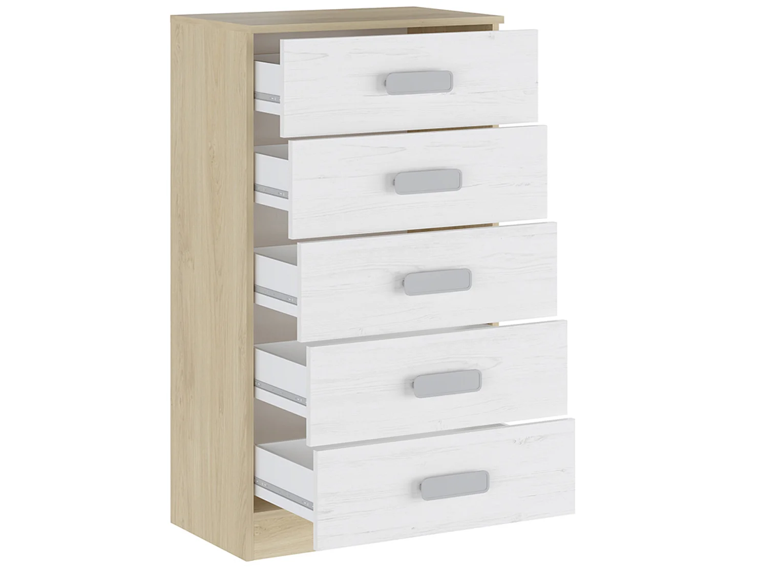 Chiffonnier , meuble de rangement coloris puccini, andersen- Longueur 60 x Profondeur 37,80 x Hauteur 108 cm