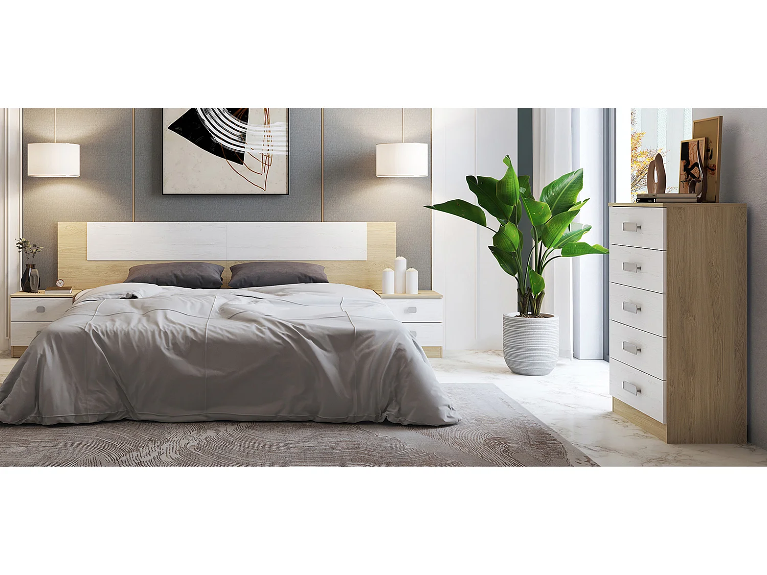 Chiffonnier , meuble de rangement coloris puccini, andersen- Longueur 60 x Profondeur 37,80 x Hauteur 108 cm