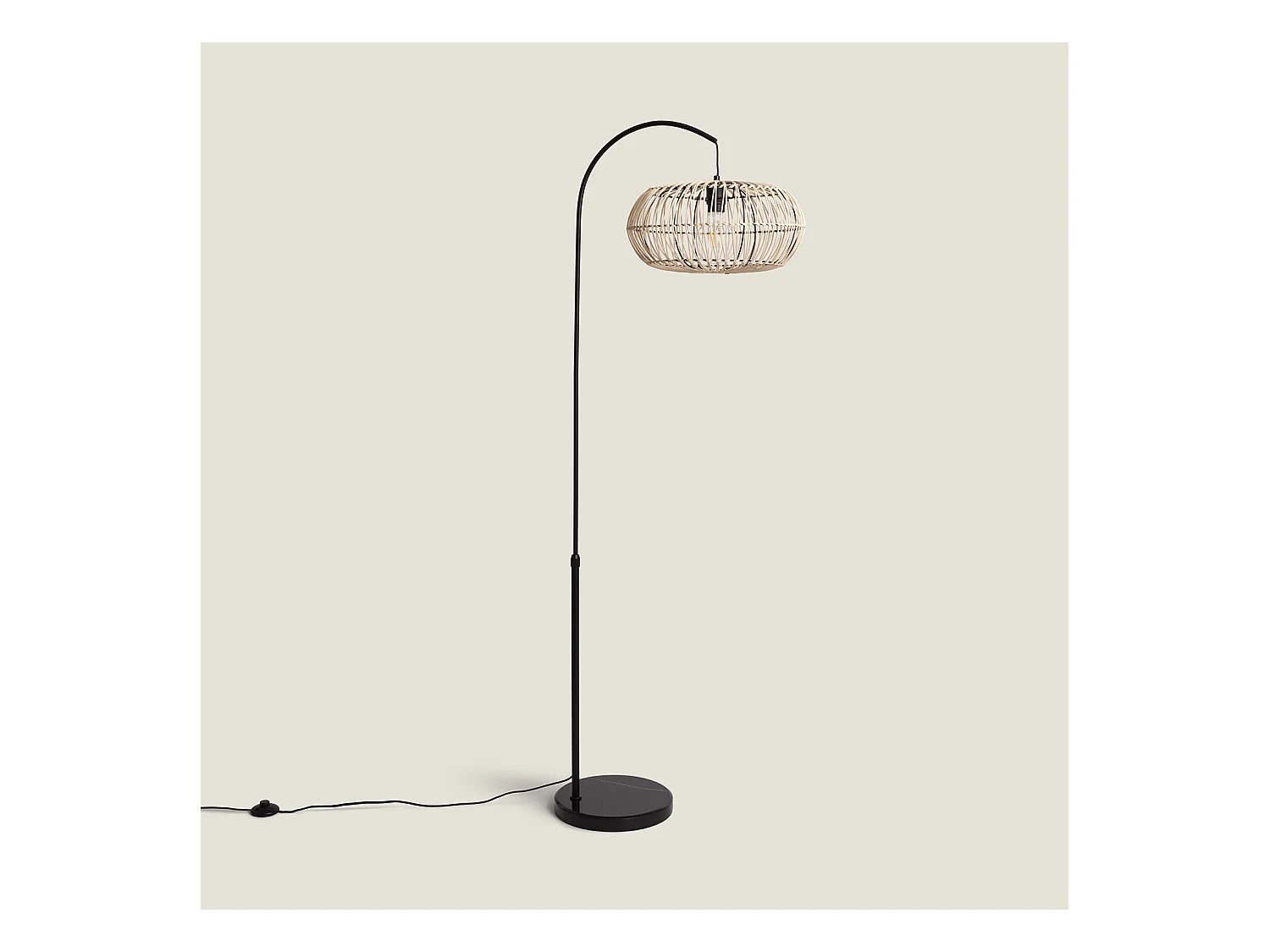 Lampadaire Rotin Arawa Lebrel Naturel