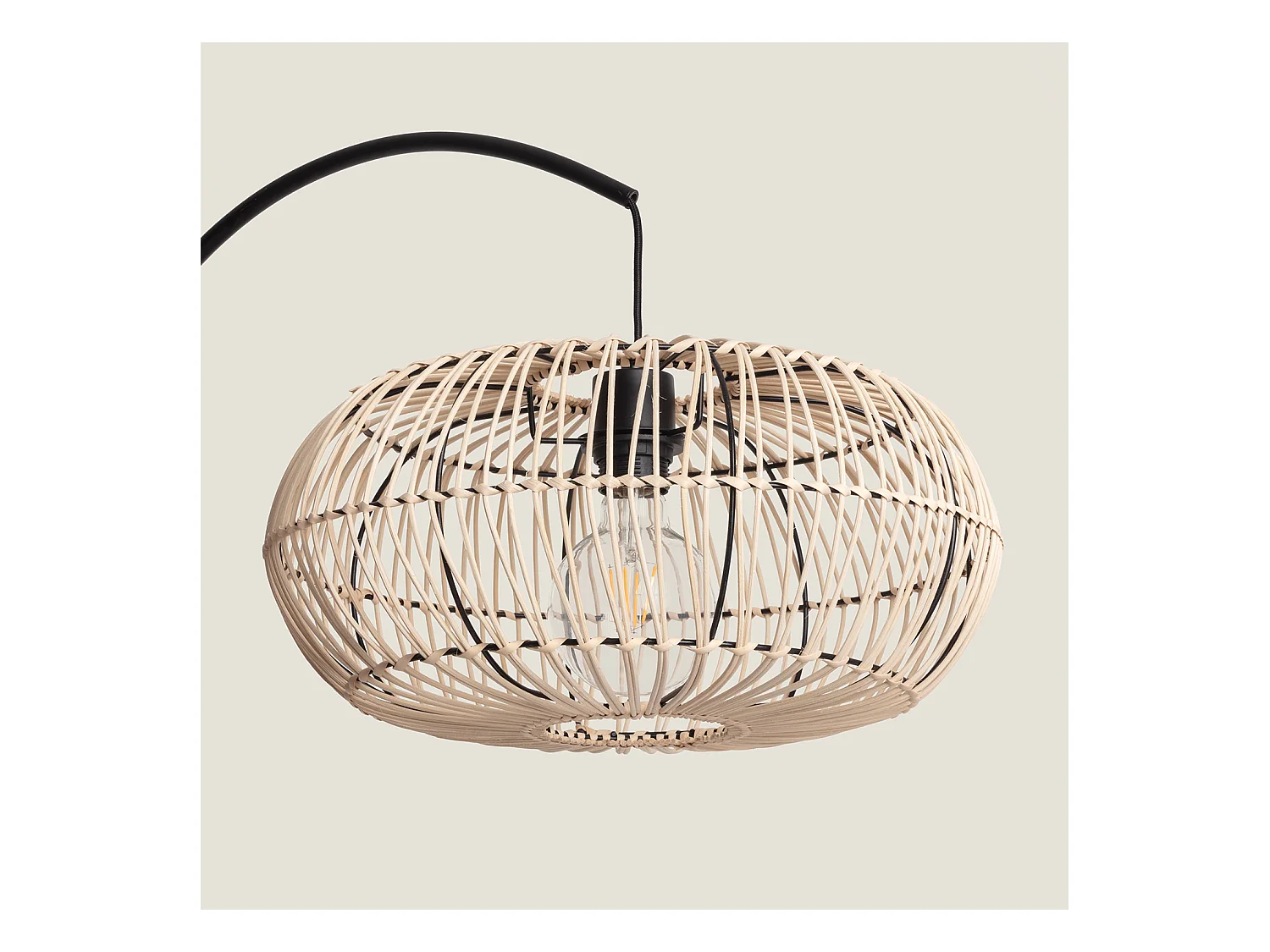 Lampadaire Rotin Arawa Lebrel Naturel