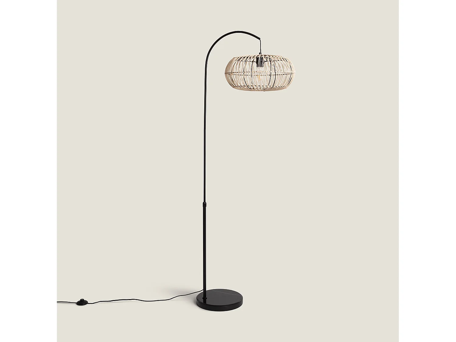 Lampadaire Rotin Arawa Lebrel Naturel