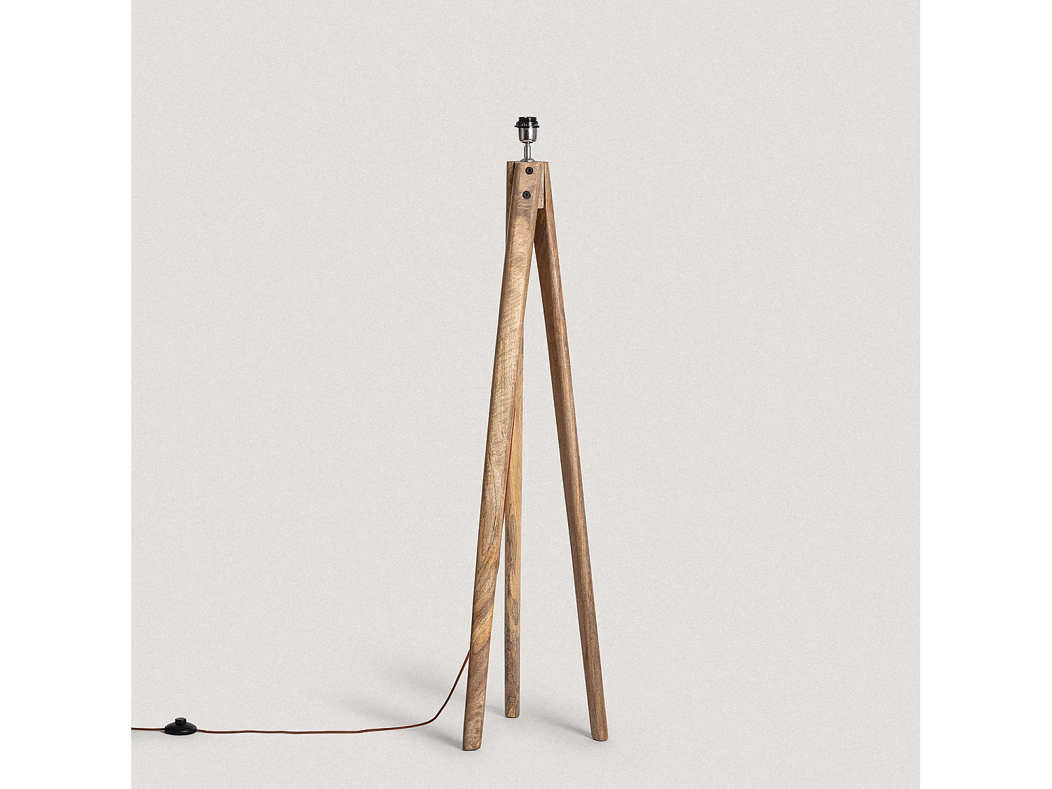 Base Lampada da Terra Legno Kumar ILUZZIA Naturale