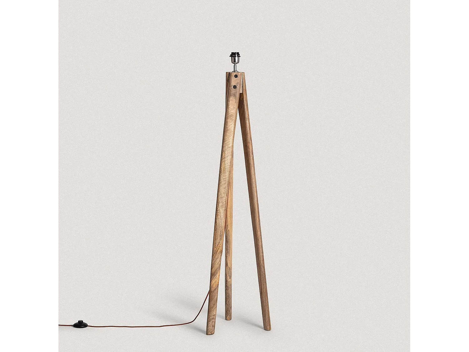 Base Lampada da Terra Legno Kumar ILUZZIA Naturale