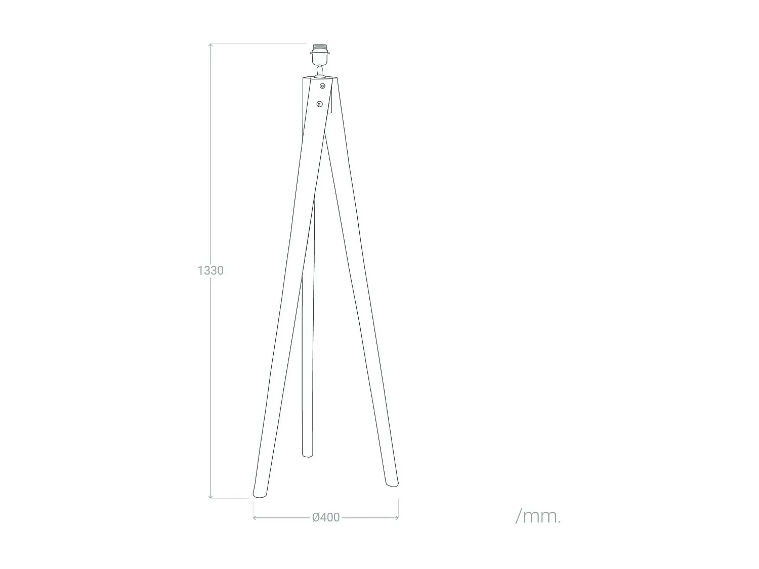 Base Lampada da Terra Legno Kumar ILUZZIA Naturale