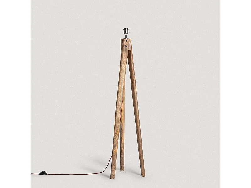 Base Lampada da Terra Legno Kumar ILUZZIA Naturale