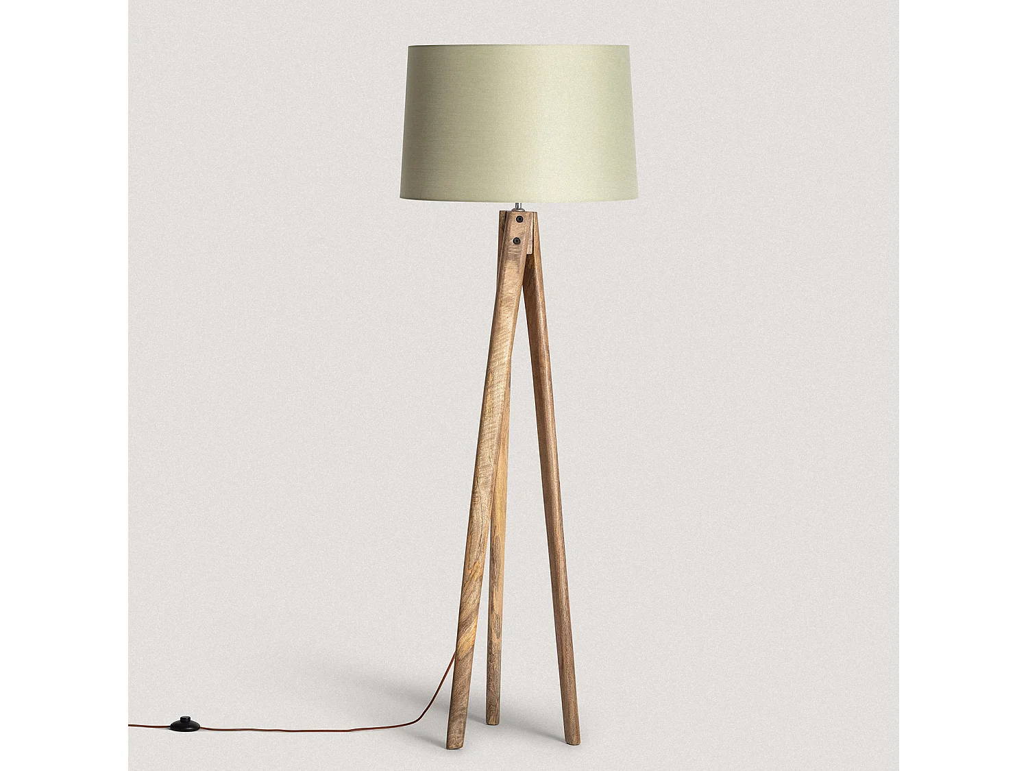 Lampada da Terra Legno Kumar ILUZZIA Verde Celadon