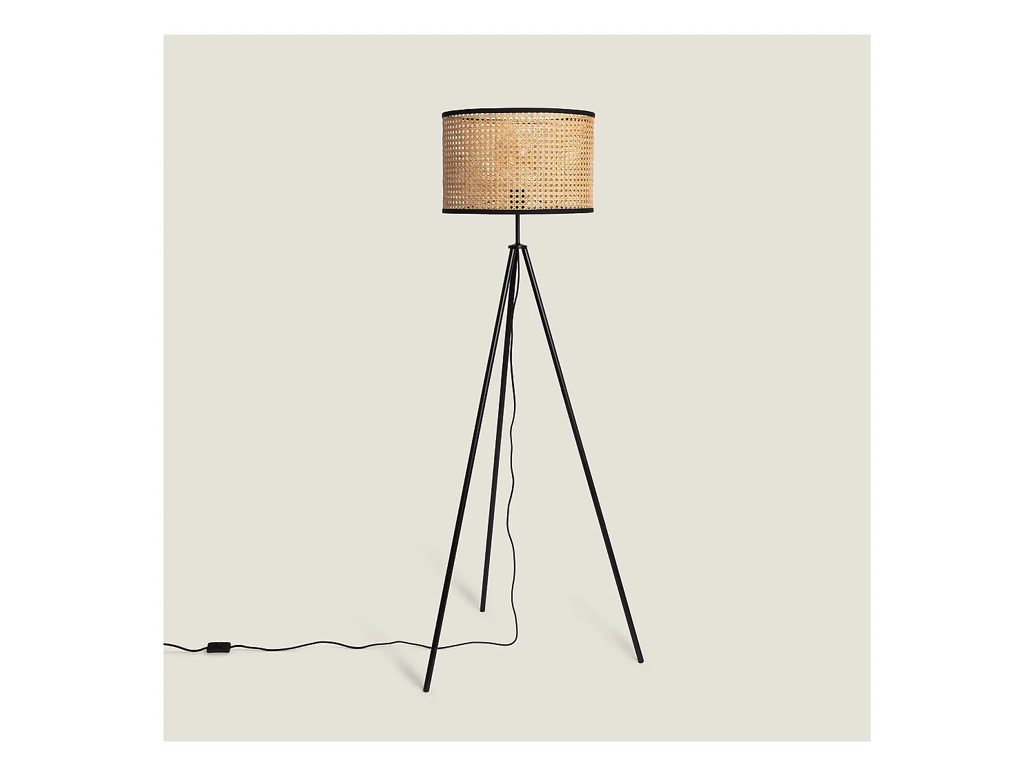 Lampadaire Rotin Huela Naturel