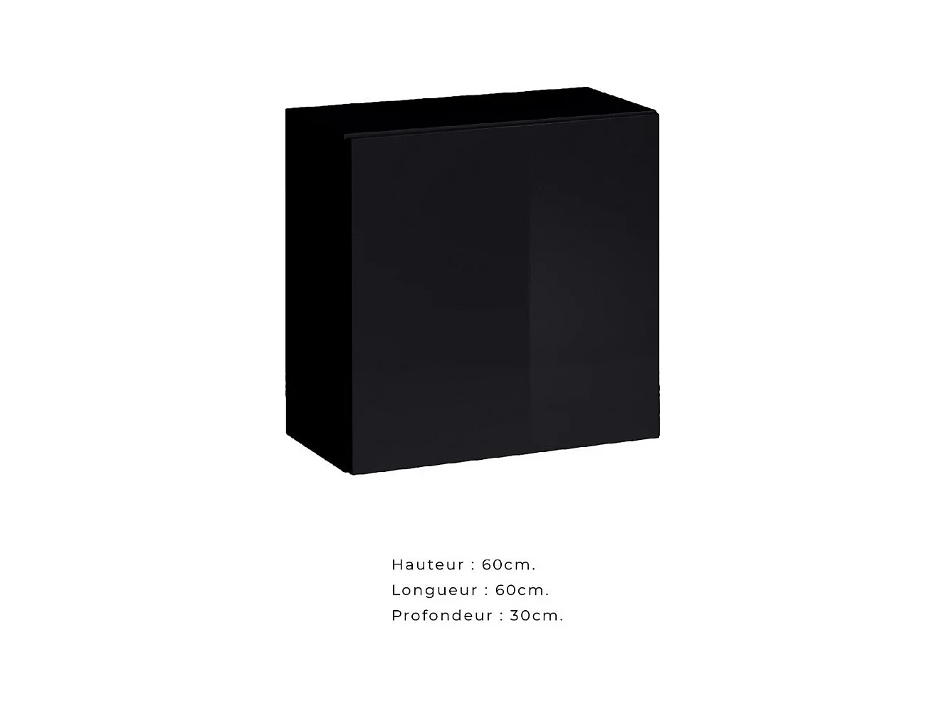 Armario colgante – Negro – Colección SWITCH – 60x60 cm – Diseño moderno