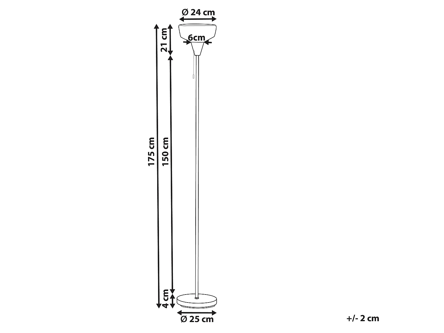 Staande lamp TALPARO Metaal Zilver