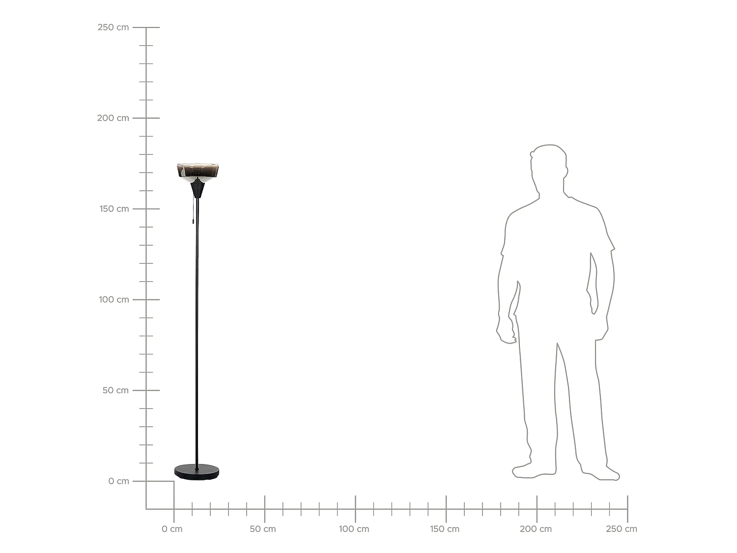 Candeeiro de pé TALPARO Metal Prateado