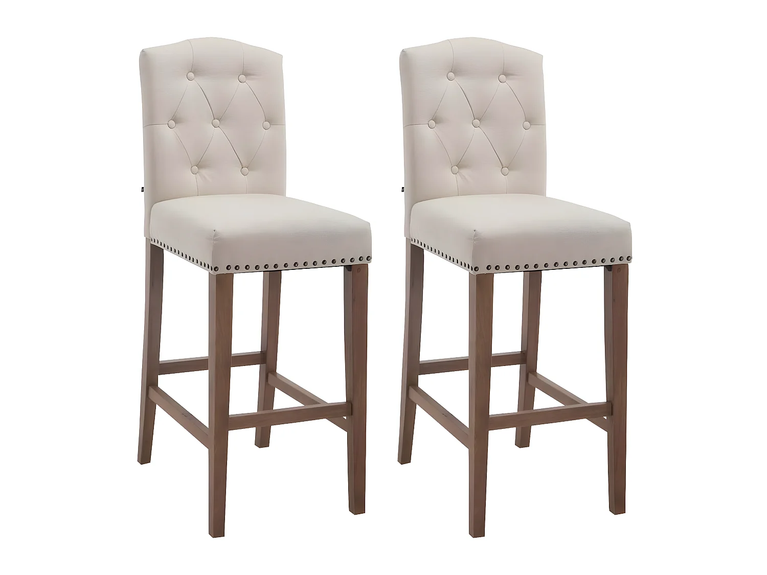 Lot de 2 tabouret bois marron 42 x 57 x 113 cm 10_0001423