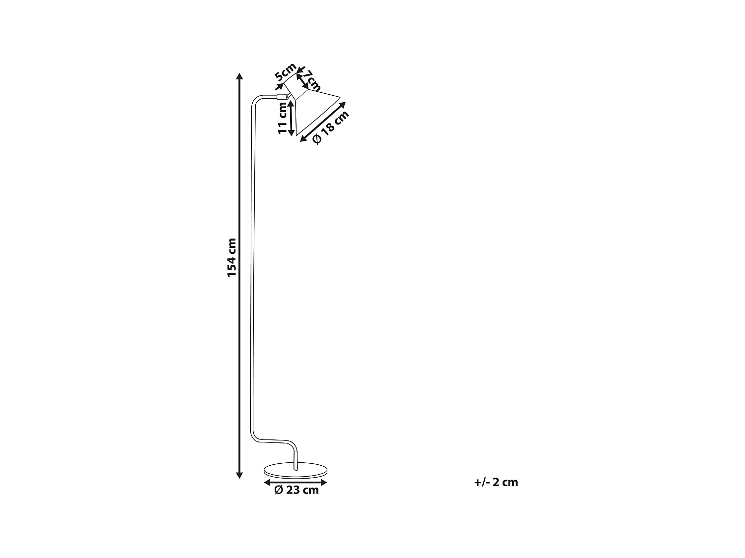 Lampadaire RIMAVA Réglable Métal Orange
