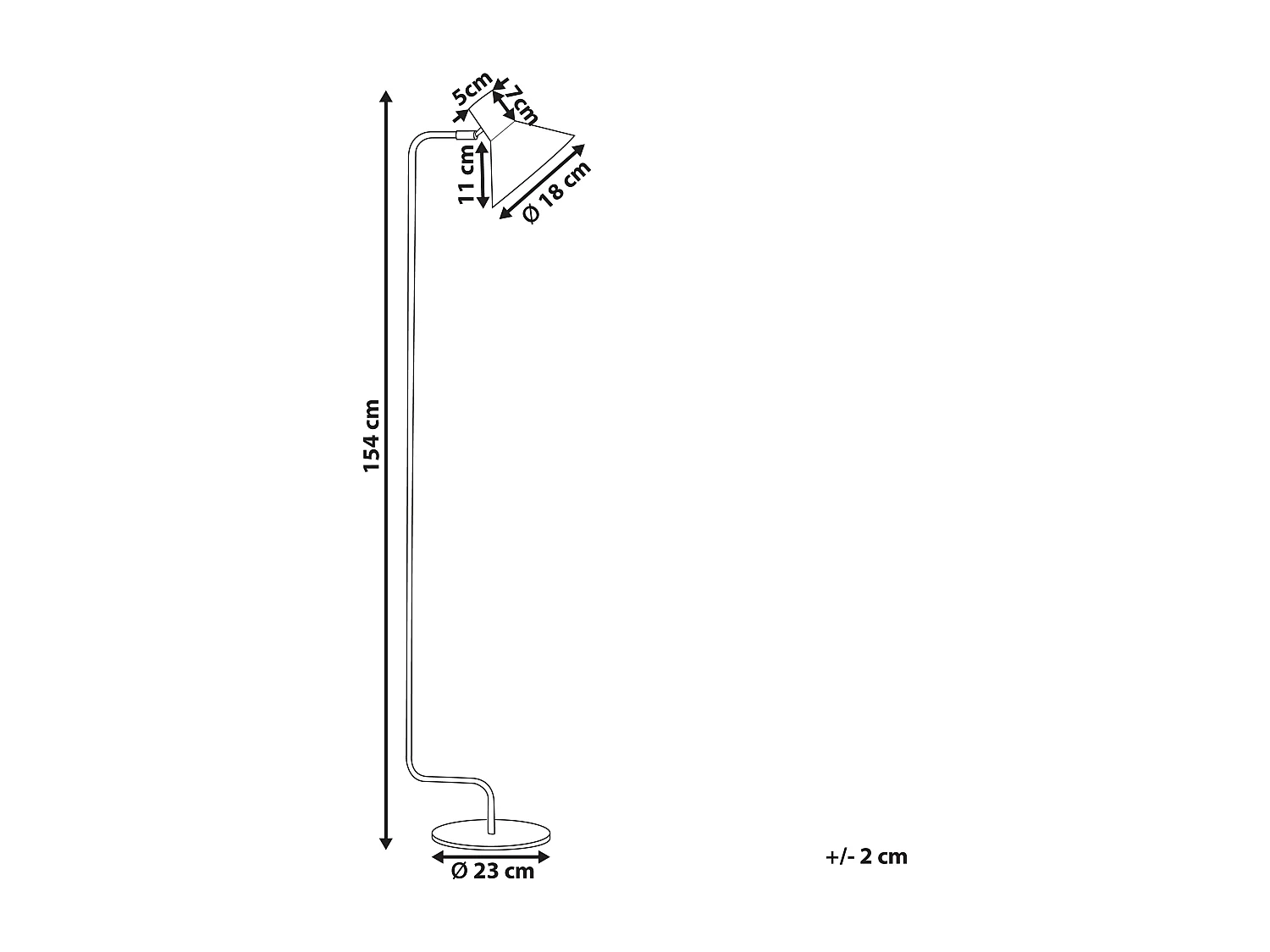 Lampadaire RIMAVA Réglable Métal Orange