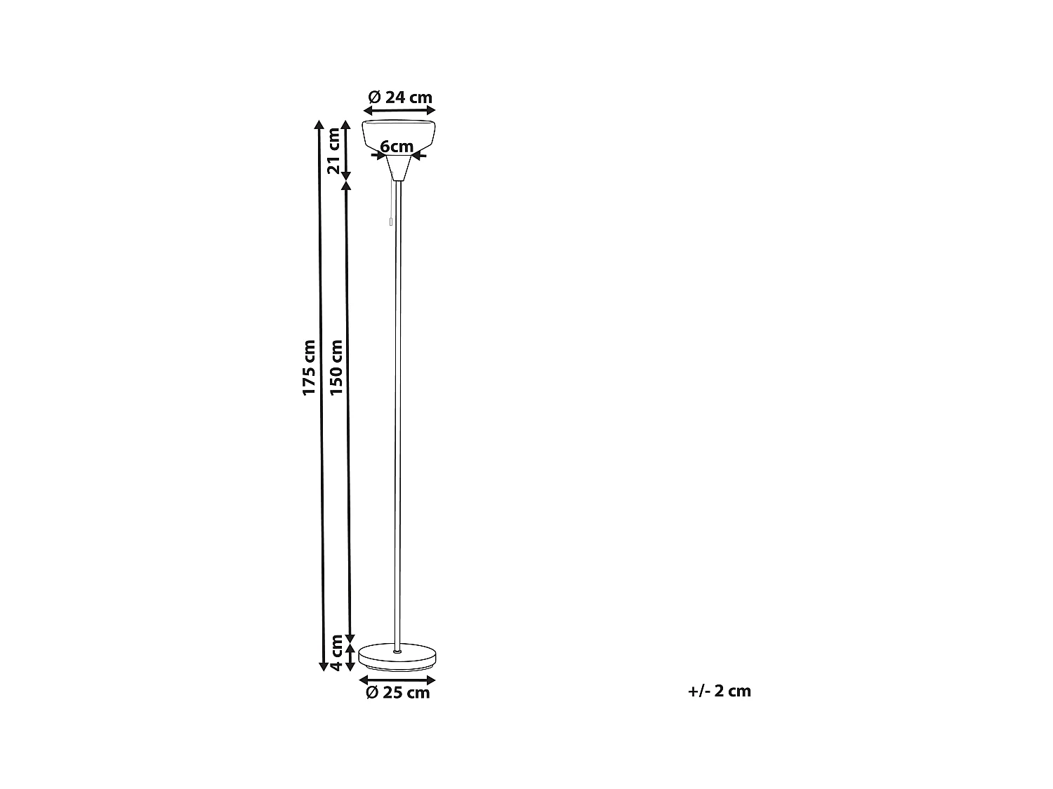 Lámpara de pie TALPARO Metal Dorado