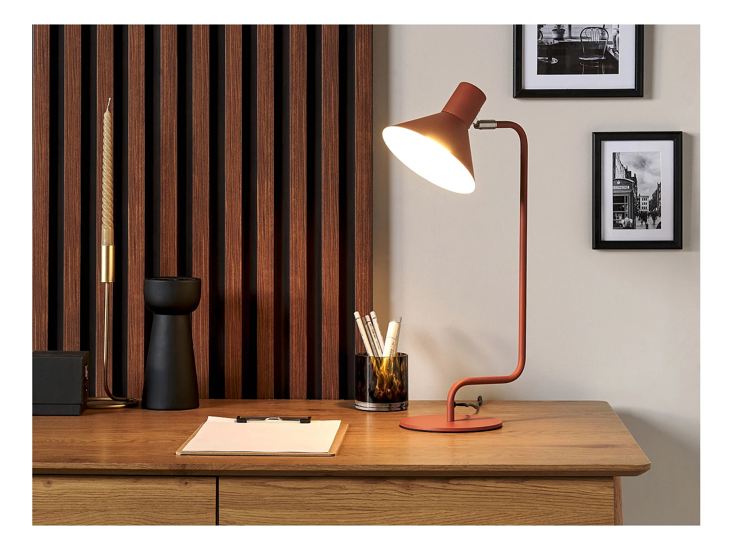 Lampe de bureau RIMAVA Réglable Métal Orange