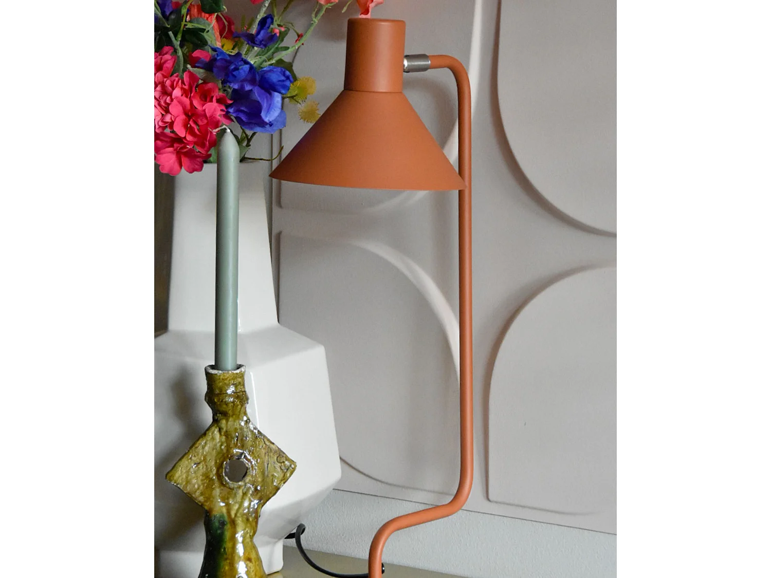 Lampe de bureau RIMAVA Réglable Métal Orange