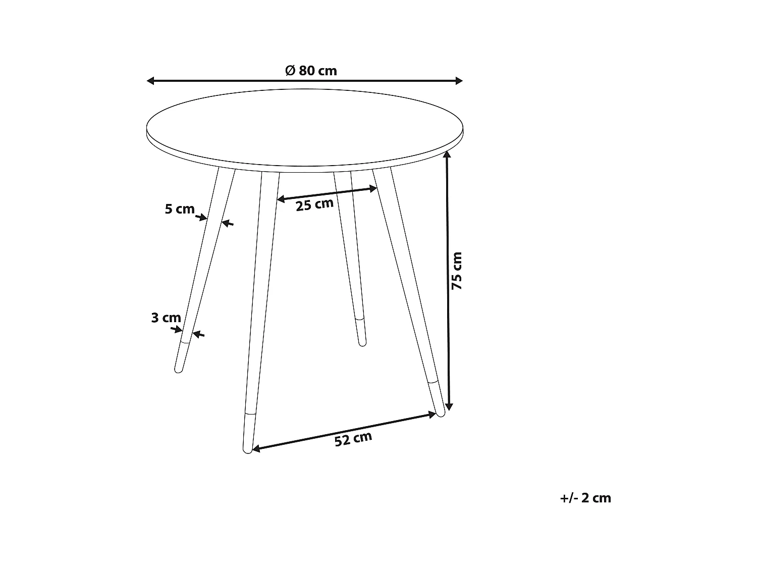 Tavolo da pranzo GUTIERE Marmo bianco 80 cm 80 cm