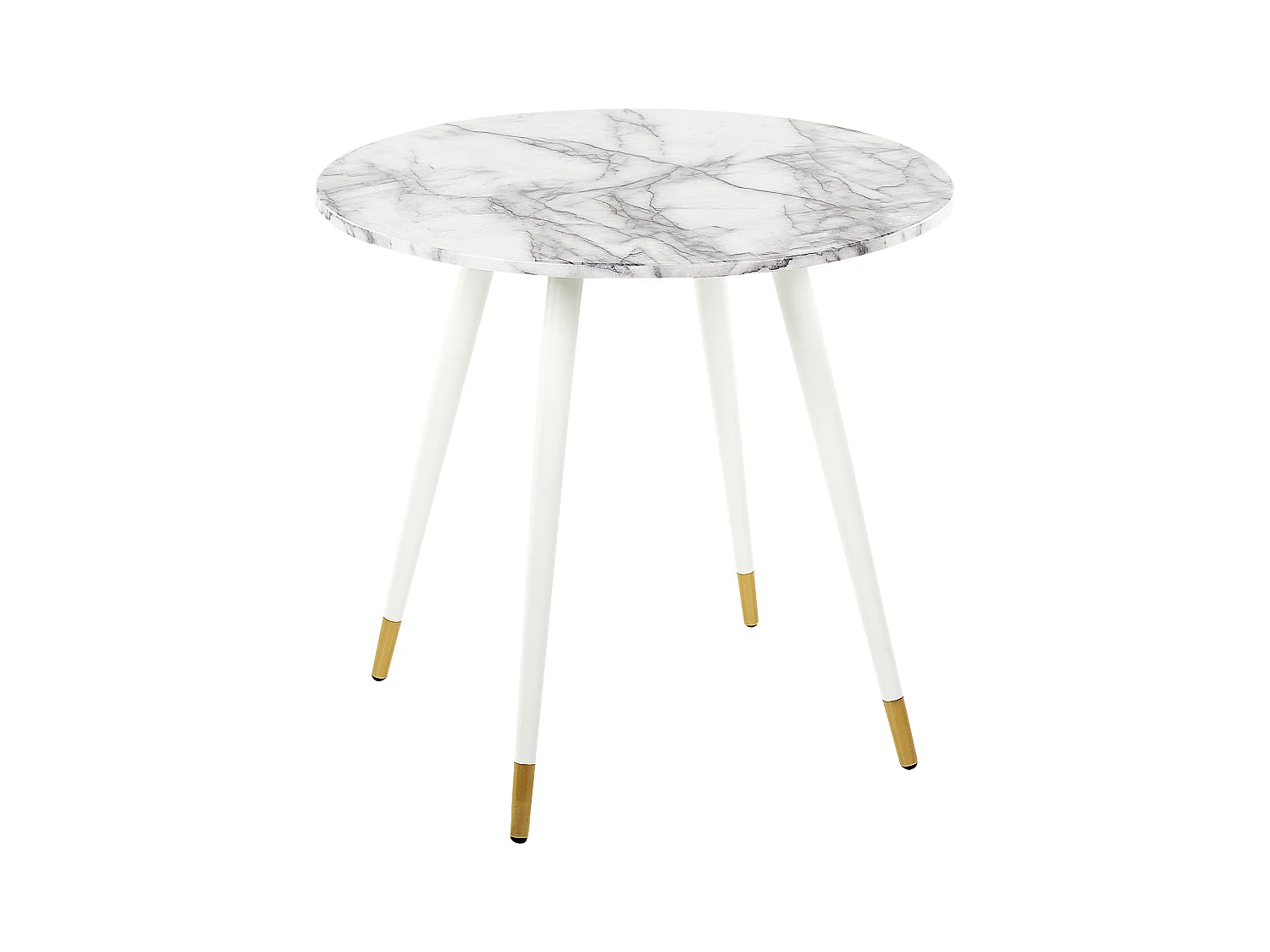 Table de repas GUTIERE Marbre blanc 80 cm 80 cm
